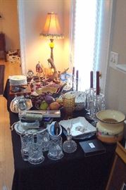 Misc. glass & china items.