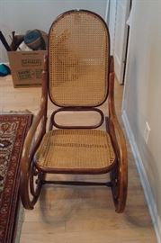 Signed Thonet rocking chair.