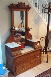Antique Victorian marble top dresser.