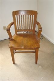 Antique oak chair.