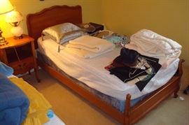 One of two twin beds.