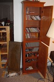 C D cabinet & cd's