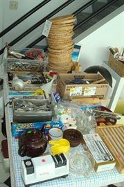 Basement kitchen items.