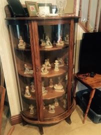 Beautiful oak lighted curio 
Hallmark memories of yesterday collection