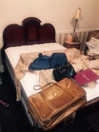 Full size bed matching dresser and vanity