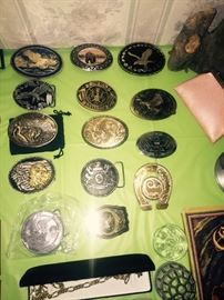 Belt bucks, leather belts