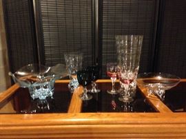 Small sample of Tiffin Glassware