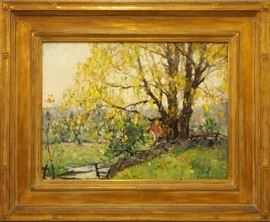 Frank Swift Chase (American, 1886-1958).  Oil painting in a Newcomb-Macklin frame.