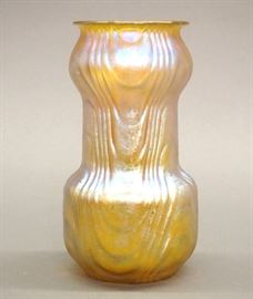 Loetz Candia Silberiris Wellenoptisch vase