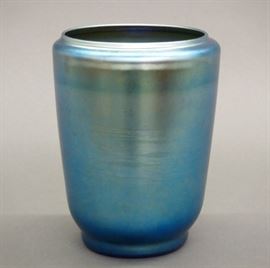 Durand Blue Lustre vase