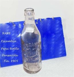 RARE Escambia Clear Pepsi Bottle Pensacola Fla  1905