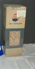 Original Box of Pepsi cola Straws still sealed.