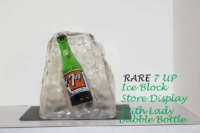  7 Up Promotional Ice Block Store Display