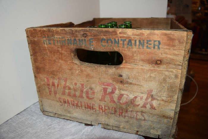White Rock Wood Crate for Bottles