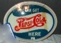 Pepsi Cola Double Dot Glass Hanging Sign-You can get Pepsi Cola Here