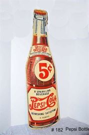 45 inch Pepsi 5 Cent 1930 40s Sign 