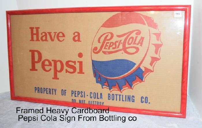 Framed Have A Pepsi Cardboard Sign from Factory