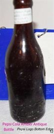 Amber Original Embossed near bottom Pepsi Cola Bottle 1908