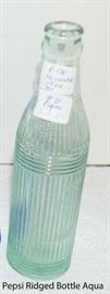 Pepsi Vintage Aqua Ridged Bottle