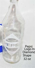 Pepsi Diamond Bottle 32 oz 50-s 60-s