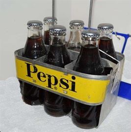 PEPSI Yellow with Black Letters Bottle Carrier