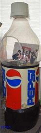 Pepsi Cooler Upright Bottle with Pepsi Balls in it.