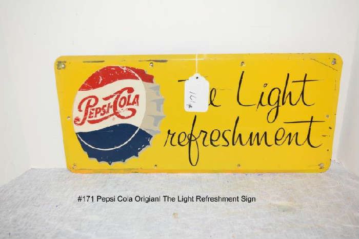 Pepsi The Light Refreshment sign