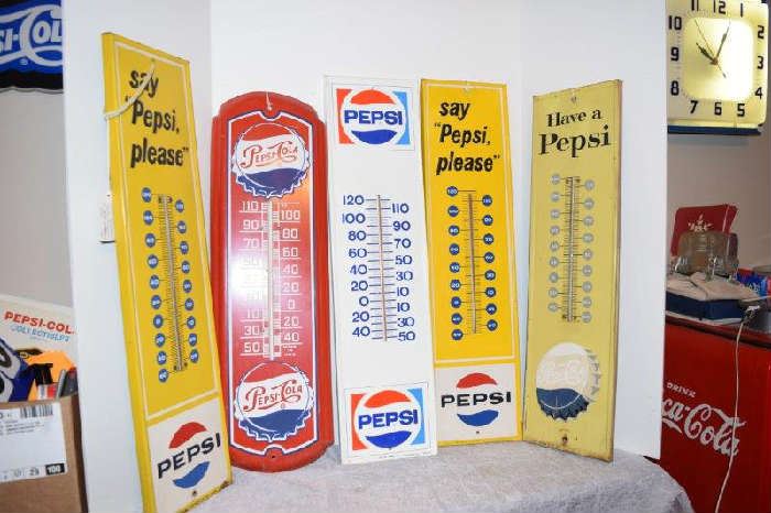 Various Pepsi Thermometers