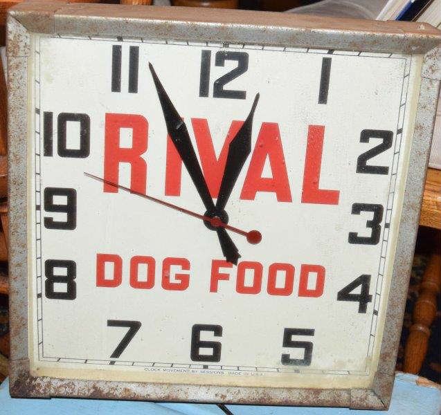 Rival Dog Food Clock  1930s