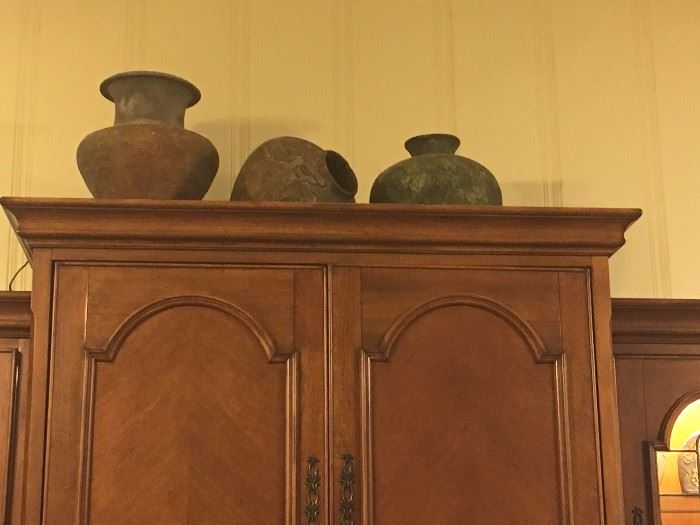 Lots of stoneware pieces throughout the house