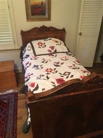 One of a pair of matching beds