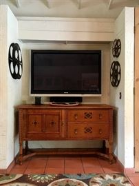 Antique Buffet - Hutch also available. Panasonic 58" Plasma HD TV