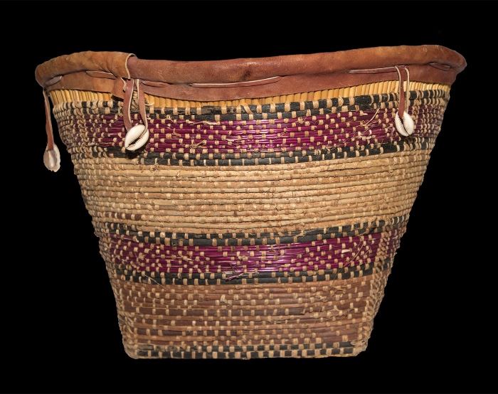 African Cowrie Shell Basket