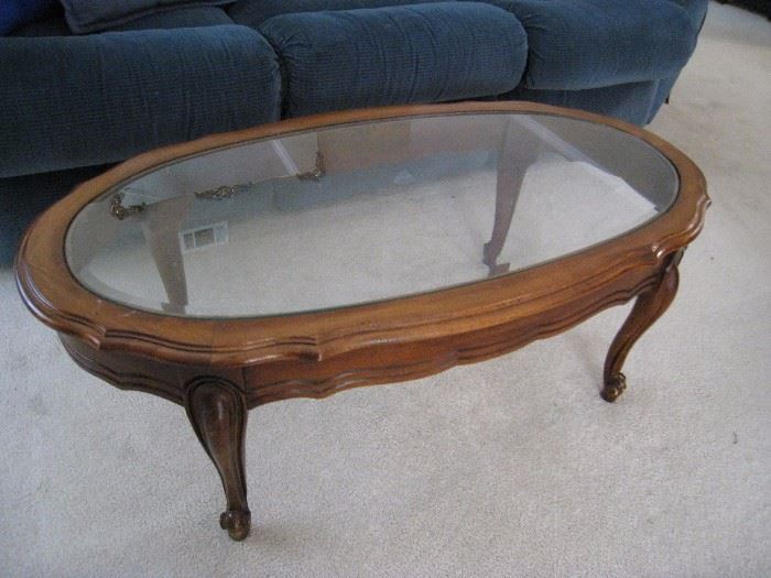 vintage traditional oak coffee table