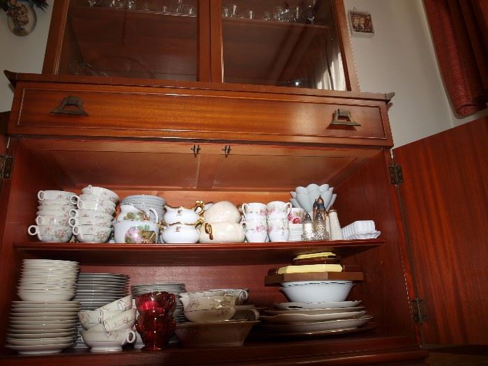 Vintage RWAY Mahogany Display Cabinet