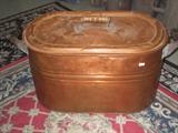 VINTAGE COPPER BOILER WITH A COPPER TOP