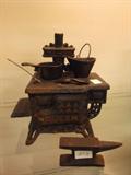 MINI CAST IRON STOVE /ANVIL/POT/HANDLE BUCKET/SCOOP