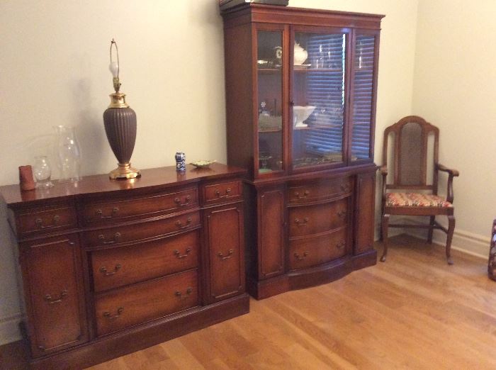 Duncan Phyfe China Cabinet and Buffet