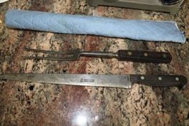 Vintage Roast Fork and Knife