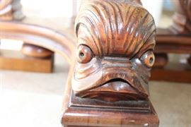 Close Up of Carved Fish Legs