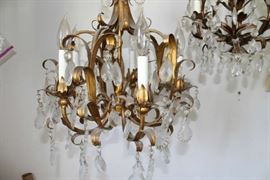Beautiful Venezia Gold 6-Light Chandelier with Matching 4-Light Chandelier
