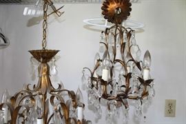 Beautiful Venezia Gold 6-Light Chandelier with Matching 4-Light Chandelier
