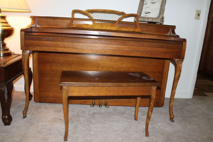 Antique Henry F. Miller Piano and seat ~ Product of Ibers and Pond Piano Co.
