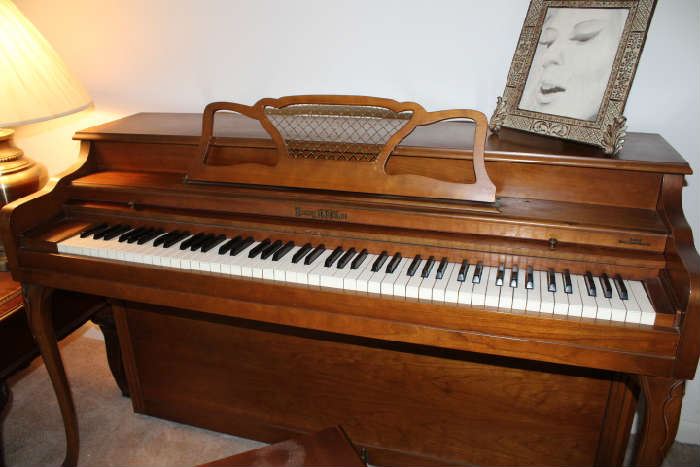Antique Henry F. Miller Piano and seat ~ Product of Ibers and Pond Piano Co.