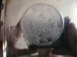 Silver Chinese Coin Coaster #2
