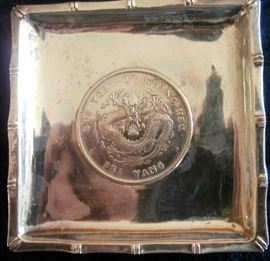 Silver Chinese Coin Coaster #3