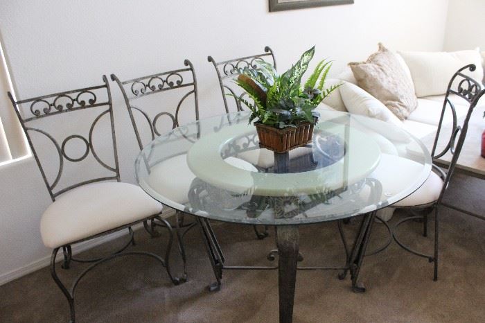 beautiful glass dining table