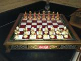 Franklin Mint collectible Coca-Cola chess set.