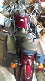 Honda motorcycle ready to ride