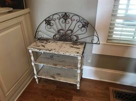 61		retangle white painted end table 24x 12x24	 $75.00 
